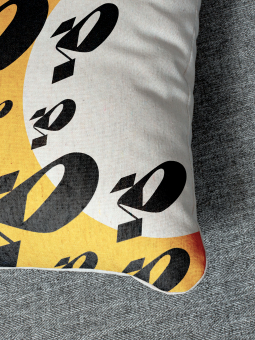 Декоративная подушка на диван • Deco / Деко •  Буква Р 45 х 45 см