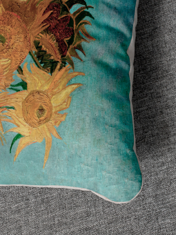 Декоративная подушка на диван • Deco / Деко •  Ван Гог  Подсолнухи 45 х 45 см