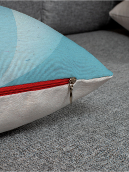 Декоративная подушка на диван • Deco / Деко •  Стикер голубой 45 х 45 см