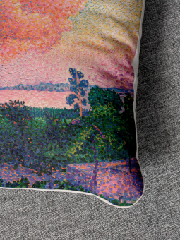 Декоративная подушка на диван • Deco / Деко •  Розовое облако Анри Эдмон Кросс 45 х 45 см